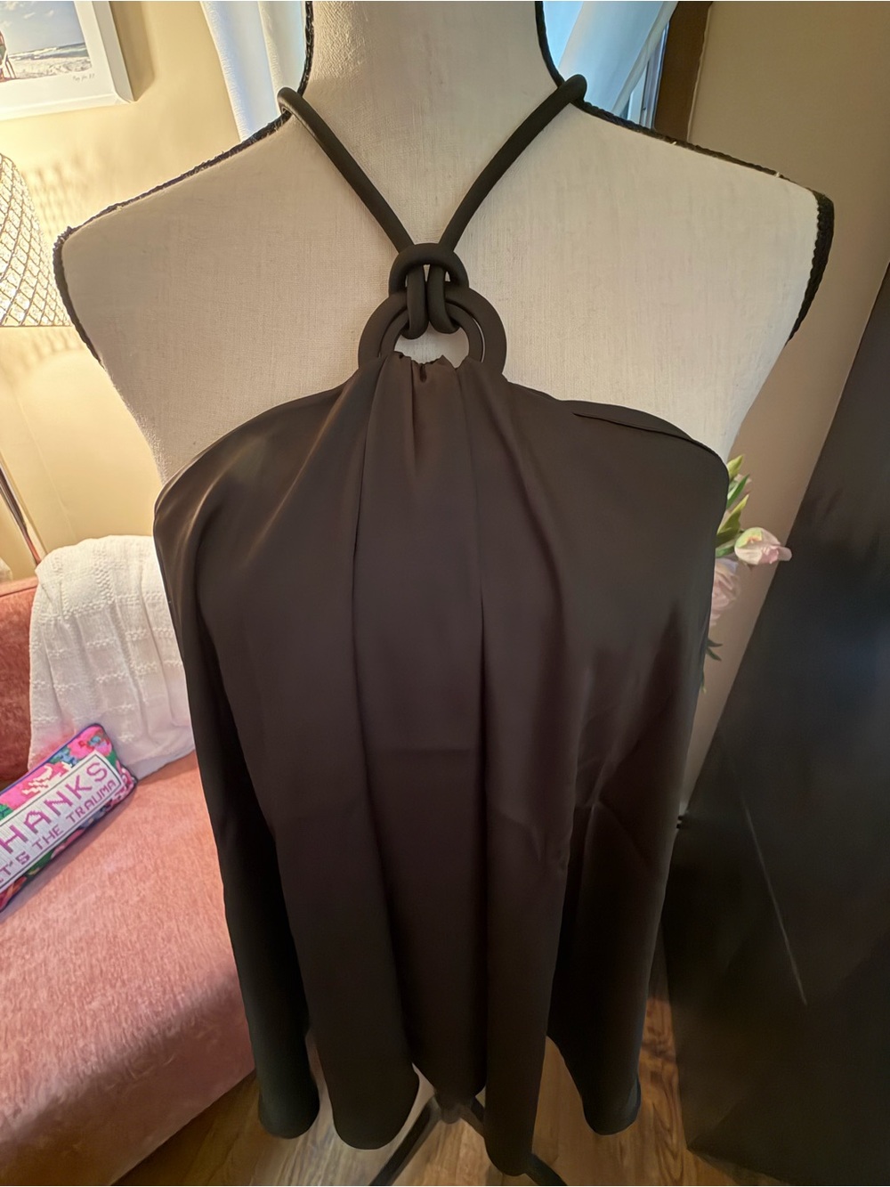 White House Black Market Halter Camisole with Ring Detail NWT Size XL